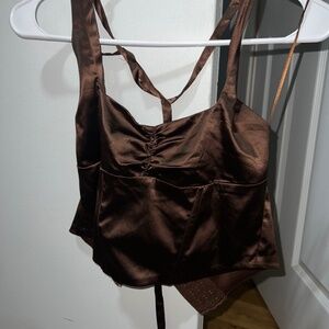 Brown corset top